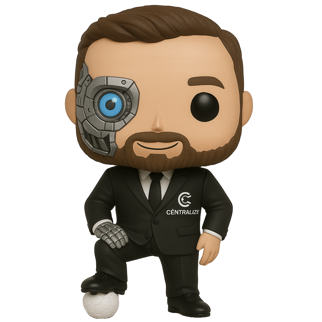 Ilustración conceptual de un robot o asistente digital con inteligencia artificial, simbolizando el chatbot de WhatsApp de Centralize